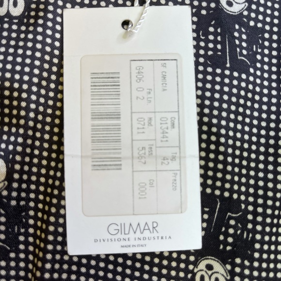 NWT Iceberg Felix Cat Button-Up Silk Blouse Top 42 - Picture 6 of 12